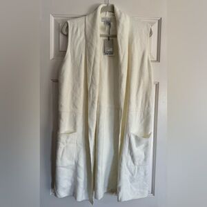 NWT Barefoot Dreams “Pearl” Cozy Chic Ultra Lite Shawl Vest-Size Medium